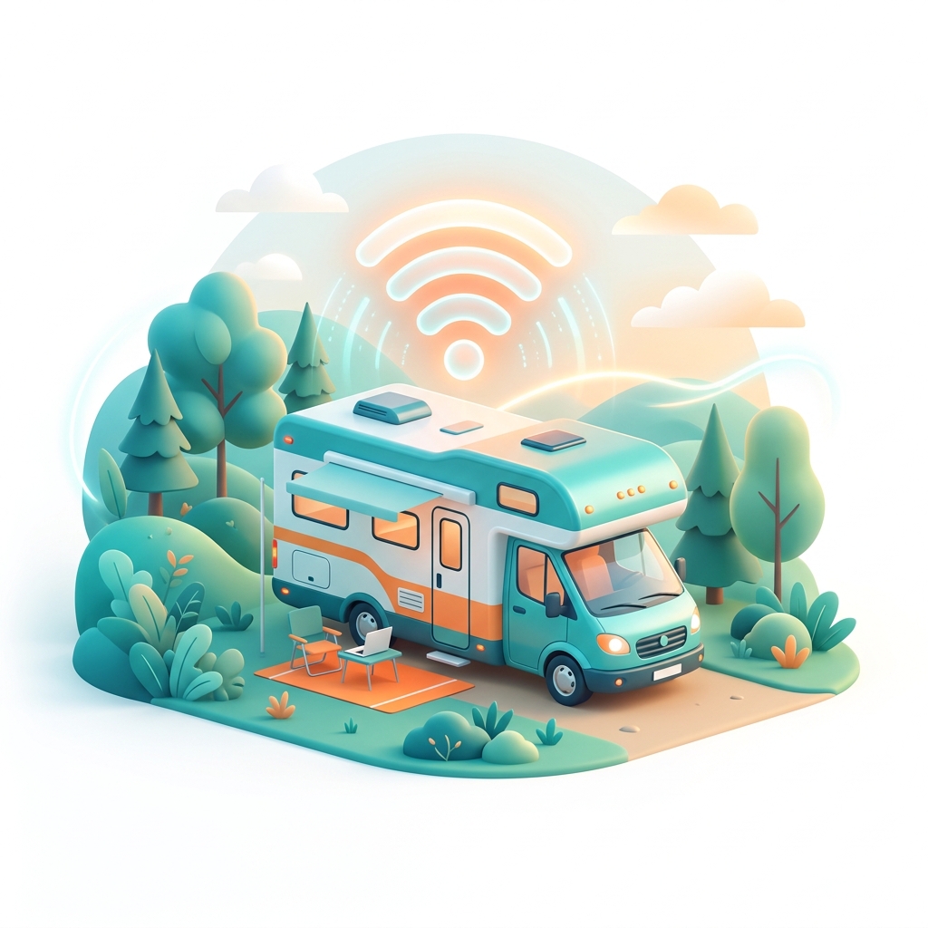 Motorhome Parked in Nature