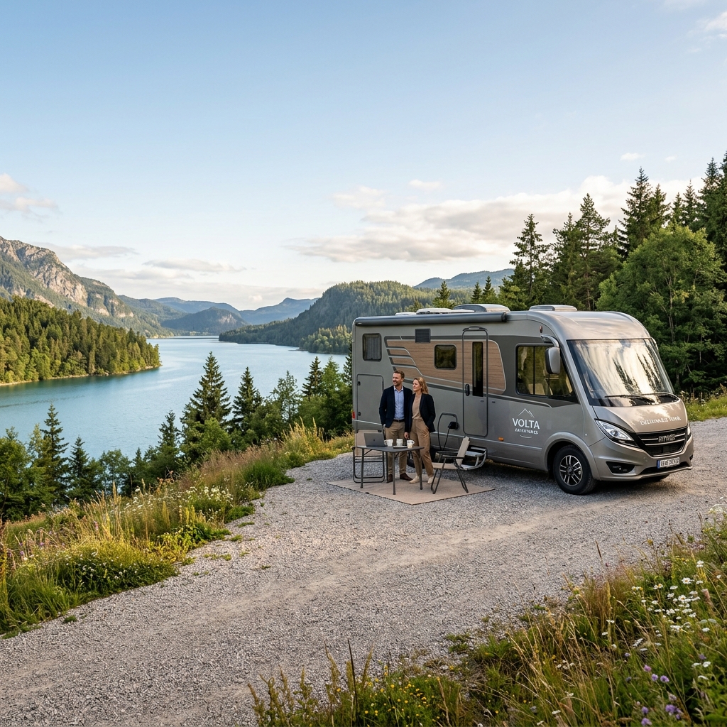 Motorhome Parked in Nature Alternative