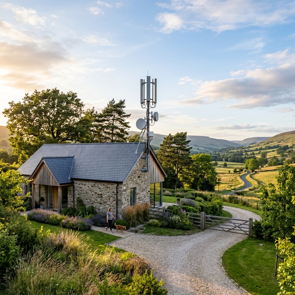 Rural Home with Antenna Alternative